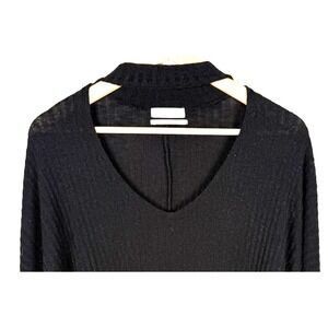 Urban Outfitters Open Window Ribbed Sweater Tunic Black Womens XS‎ Oversized